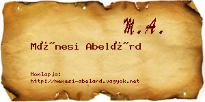 Ménesi Abelárd névjegykártya